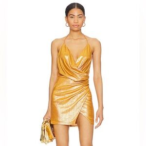 Superdown | NWT! Missie Wrap Front Dress In Orange Size: small